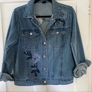 Embroidered jean jacket